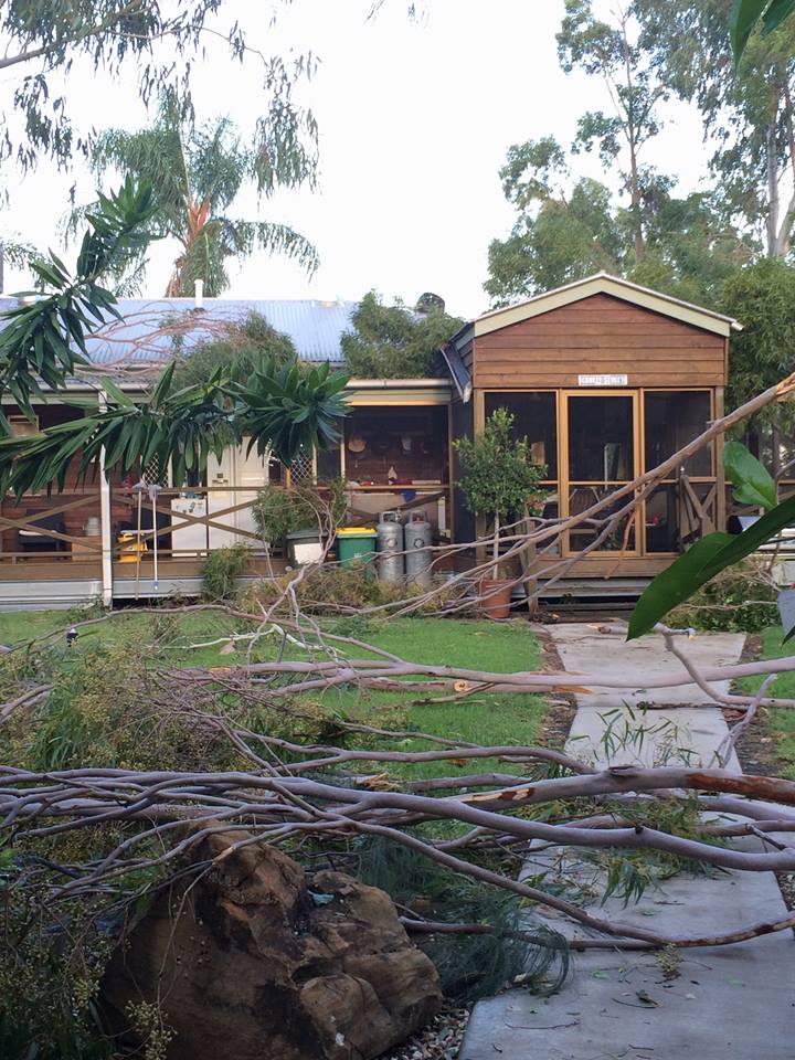 Storm damage on the outskirts of Goondiwindi. Storm damage on the outskirts of Goondiwindi.
