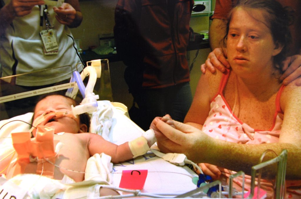 TRAGIC MOMENT: Rachelle Lind with her daughter Caitlin who passed away after complications on May 3, 2007. TRAGIC MOMENT: Rachelle Lind with her daughter Caitlin who passed away after complications on May 3, 2007.