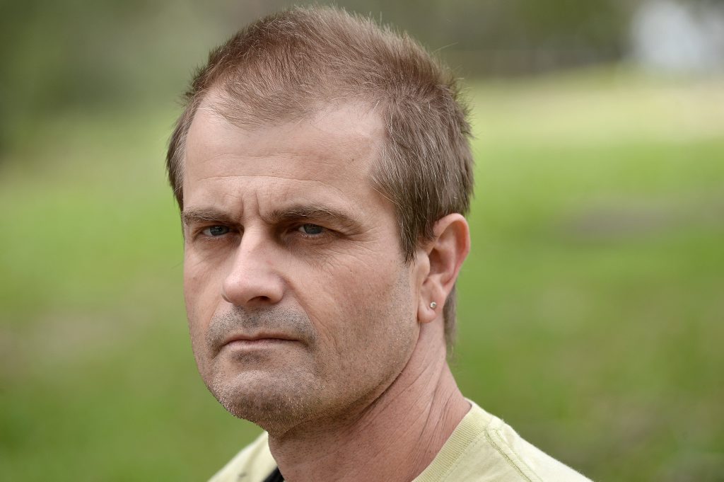 Ricky Cox has been homeless for 9 months and is looking for accommodation for his two children. He is also legally blind. Photo: Warren Lynam / Sunshine Coast Daily Ricky Cox has been homeless for 9 months and is looking for accommodation for his two children. He is also legally blind. Photo: Warren Lynam / Sunshine Coast Daily