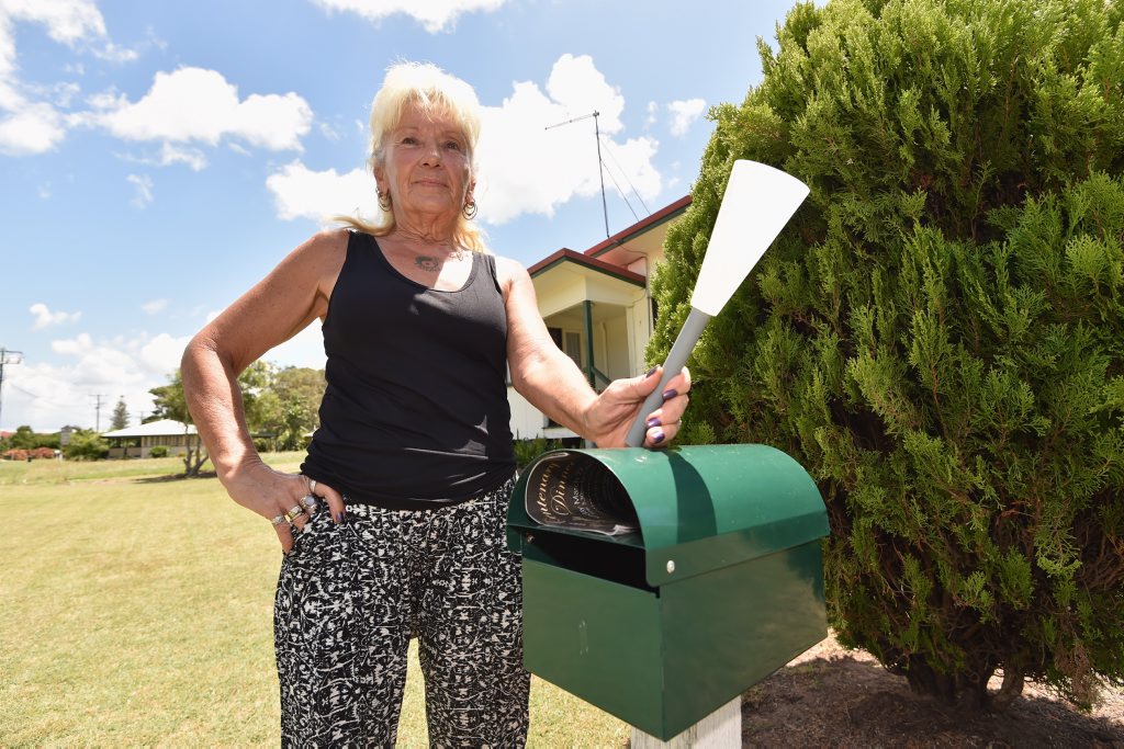 Irene Carrall has had trouble with her solar lights and letterbox being removed from her home in Freshwater St in Scarness. Irene Carrall has had trouble with her solar lights and letterbox being removed from her home in Freshwater St in Scarness.