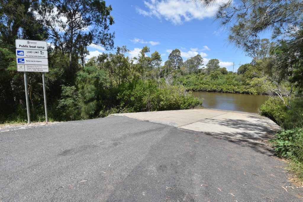 The boat ramp on the Burrum River at the old Howard power station site. The boat ramp on the Burrum River at the old Howard power station site.