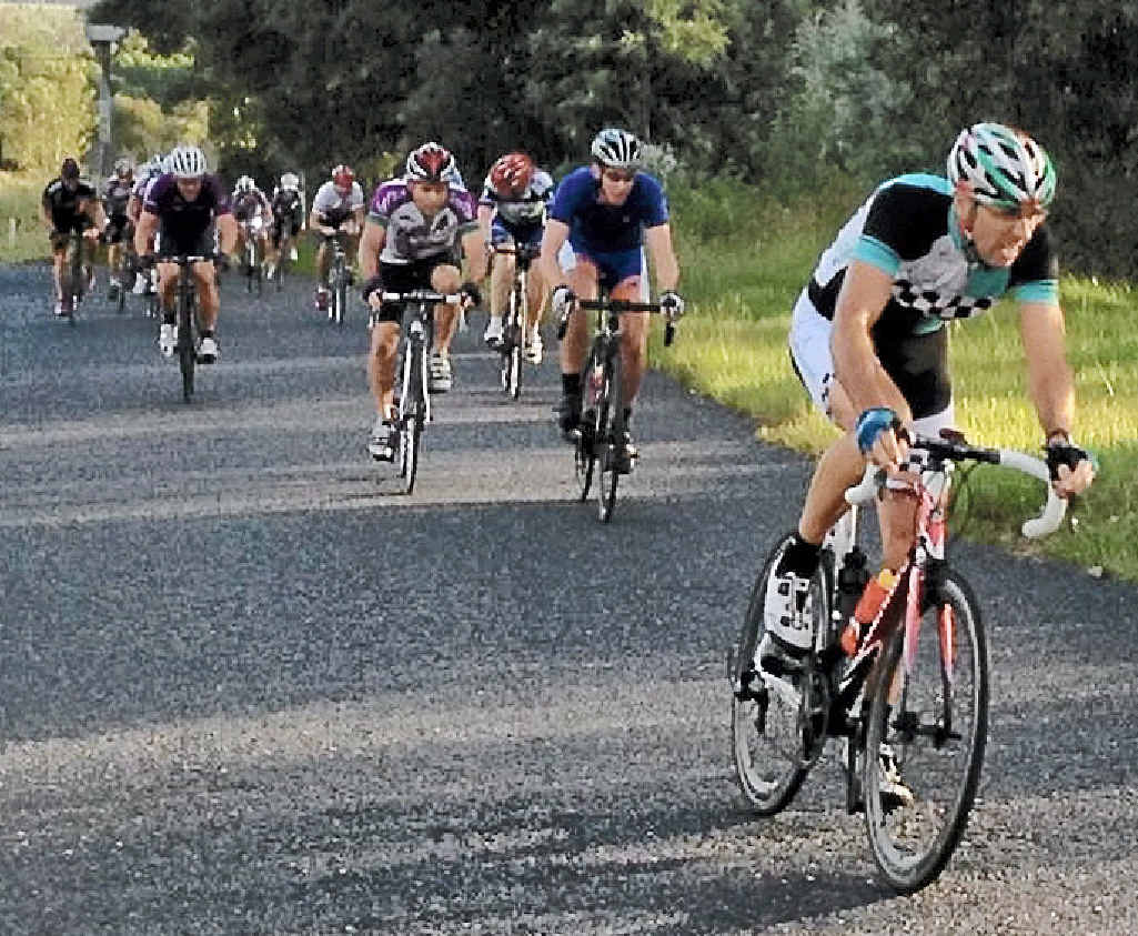 JUDGED TO PERFECTION: Race winner Dion Wilks leads the group up Fish Farm Hill at Trenayr. PHOTO: BRAD COOPER JUDGED TO PERFECTION: Race winner Dion Wilks leads the group up Fish Farm Hill at Trenayr. PHOTO: BRAD COOPER