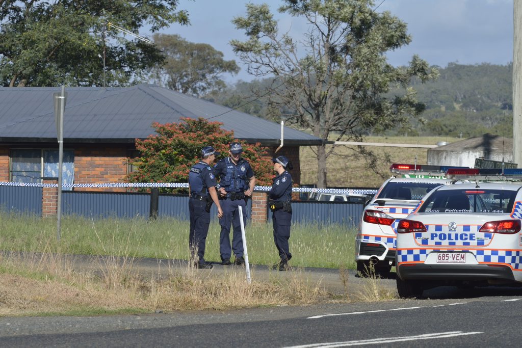 Police investigate the death of three people near Toowoomba. Police investigate the death of three people near Toowoomba.