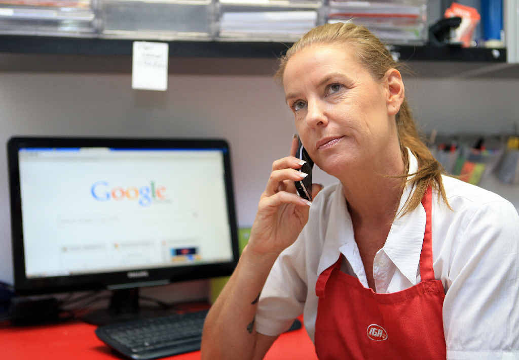 Cathy Sheaff, manager of Hervey Bay’s Airport IGA, is frustrated by the number of calls the store receives because of a Google error. Cathy Sheaff, manager of Hervey Bay’s Airport IGA, is frustrated by the number of calls the store receives because of a Google error.
