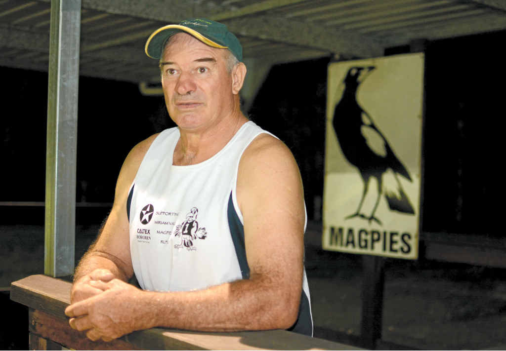 DIFFERENT ROLE: For the first time in 12 years Garry Cox is not on the coaching staff of the Miriam Vale Magpies, taking the step down to calculating the statistics. DIFFERENT ROLE: For the first time in 12 years Garry Cox is not on the coaching staff of the Miriam Vale Magpies, taking the step down to calculating the statistics.