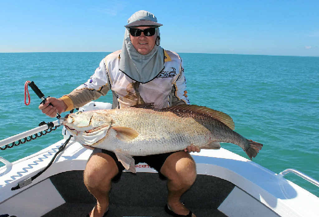 WHAT A BEAUTY: Ray Noe with his solid black jew from Rundle on February 22. WHAT A BEAUTY: Ray Noe with his solid black jew from Rundle on February 22.