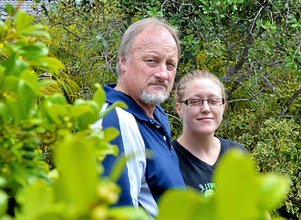 STRUGGLING: Kate Killeen has moved from Emerald to the Bli Bli home of her fiance’s father, Garry Bielefeld, after being financially crippled by the medical costs associated with treating Lyme disease. STRUGGLING: Kate Killeen has moved from Emerald to the Bli Bli home of her fiance’s father, Garry Bielefeld, after being financially crippled by the medical costs associated with treating Lyme disease.