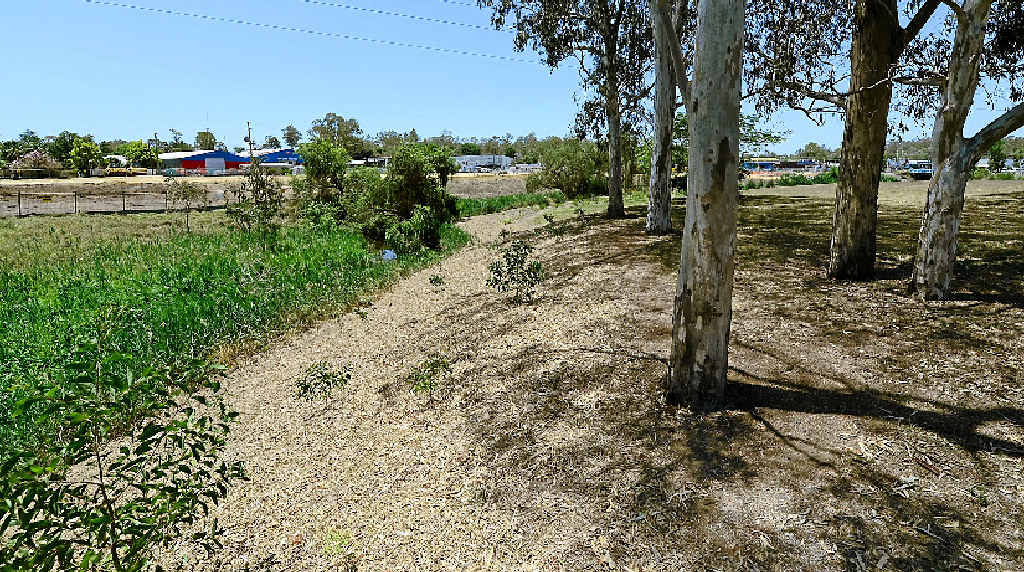 BIG PLANS: A cross-section of Bundamba Creek at the Bunnings site shows a deeper creek bed replacing the existing creek flow. BIG PLANS: A cross-section of Bundamba Creek at the Bunnings site shows a deeper creek bed replacing the existing creek flow.