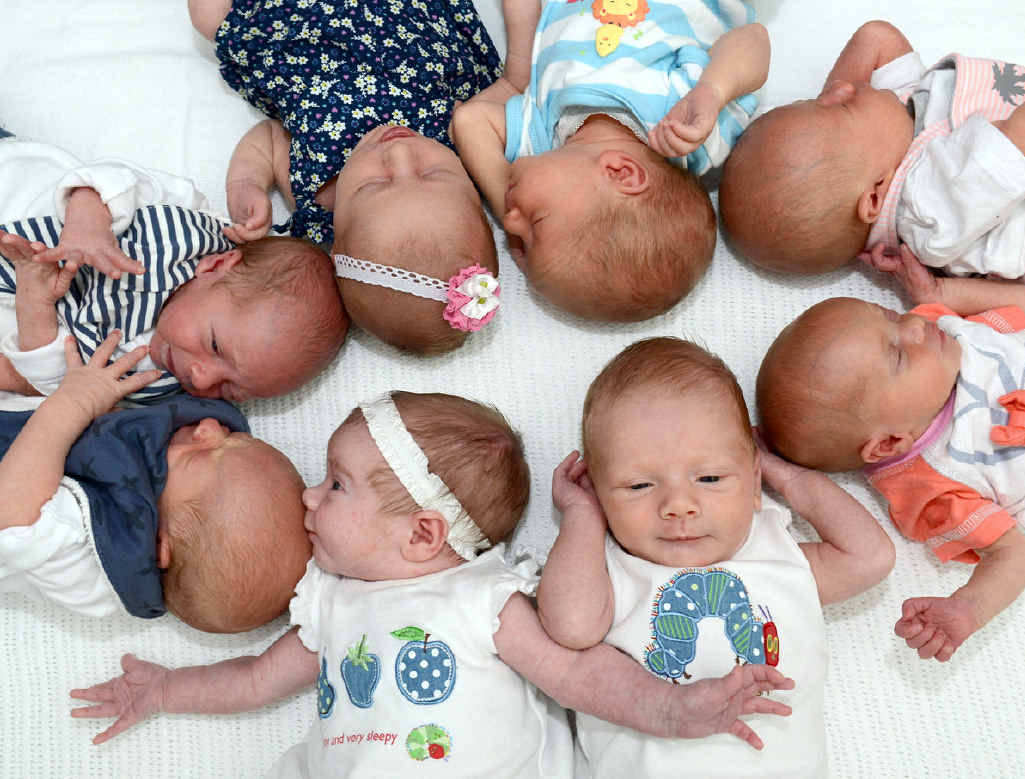 SEEING DOUBLE: Ipswich Hospital has had a run of twins in February and March with (clockwise from front) Riley and Mia Wightwick, Fletcher and Oliver Harris, Rhaya and Deagan Pitkin and Grace and Lilly Pedley. SEEING DOUBLE: Ipswich Hospital has had a run of twins in February and March with (clockwise from front) Riley and Mia Wightwick, Fletcher and Oliver Harris, Rhaya and Deagan Pitkin and Grace and Lilly Pedley.