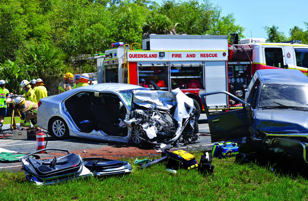 The scene of the crash at Palmview, which has now claimed two lives. The scene of the crash at Palmview, which has now claimed two lives.