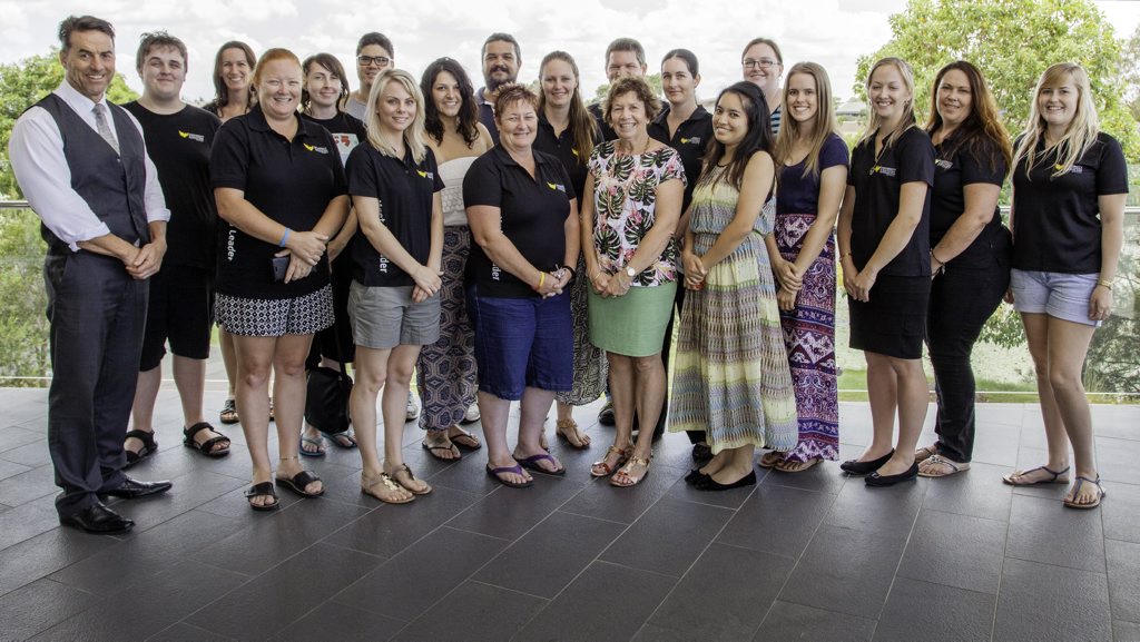 USQ Fraser Coast executive manager Brett Langabeer (left) welcomes this year's Meet-Up leaders. USQ Fraser Coast executive manager Brett Langabeer (left) welcomes this year's Meet-Up leaders.