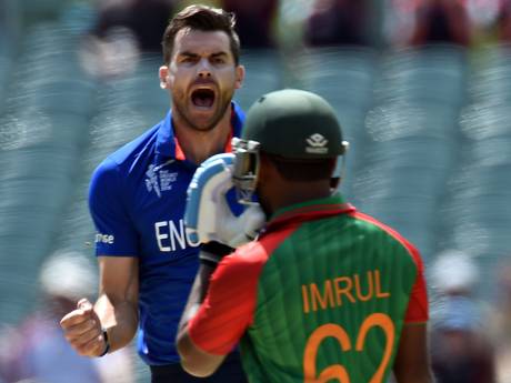 James Anderson roars after taking the wicket of Imrul Kayes James Anderson roars after taking the wicket of Imrul Kayes