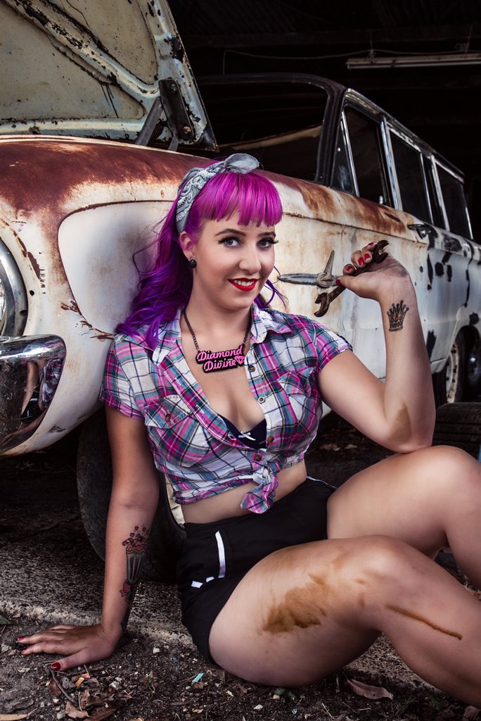 Toowoomba pin-up girl Diamond Divine is competing in the Miss Rods and Rockabilly Pageant. Photo Contributed Toowoomba pin-up girl Diamond Divine is competing in the Miss Rods and Rockabilly Pageant. Photo Contributed