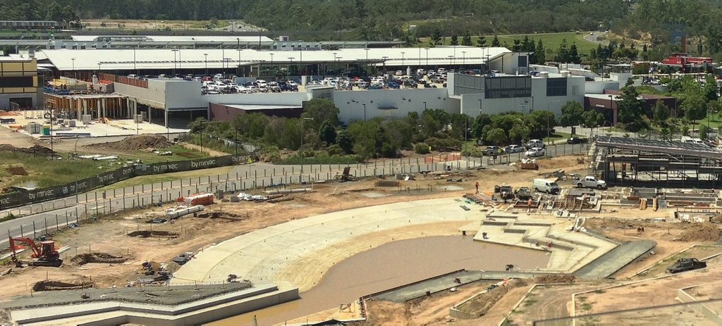 A birds eye view of Ipswich s first Swimming Lagoon at Springfield Central. A birds eye view of Ipswich s first Swimming Lagoon at Springfield Central.