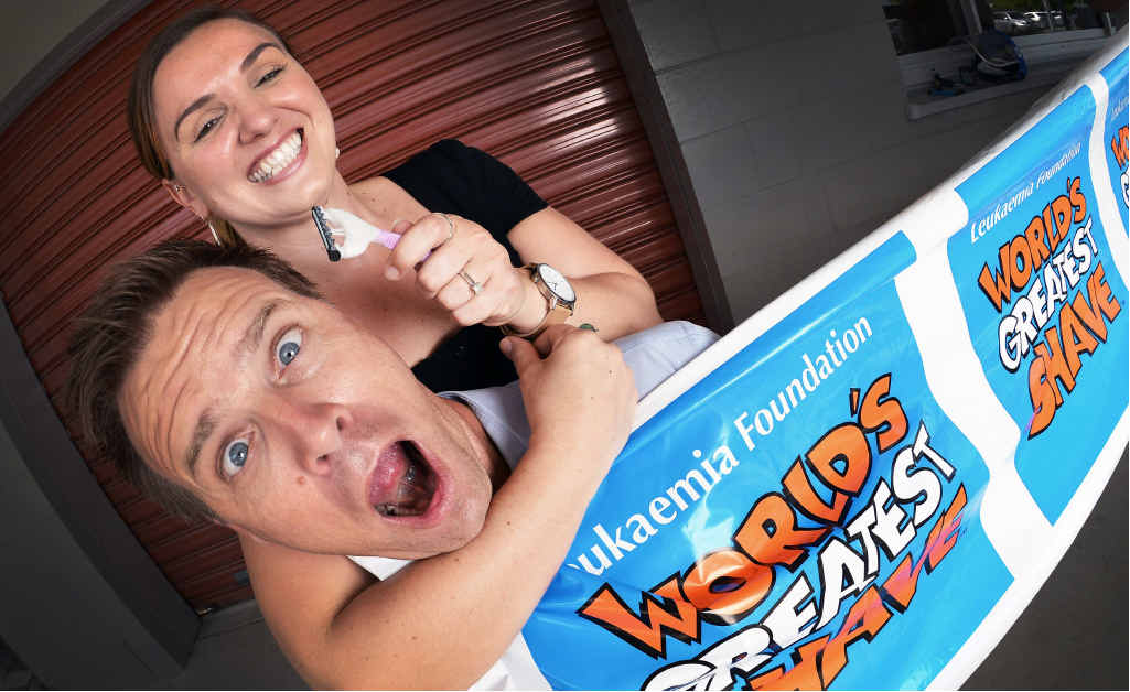 BROW BEATEN: Chancellor State College World’s Greatest Shave event organiser Skye Power tries to convince fellow teacher John Holden today’s fundraising day headshave – eyebrows and all – won’t hurt a bit. BROW BEATEN: Chancellor State College World’s Greatest Shave event organiser Skye Power tries to convince fellow teacher John Holden today’s fundraising day headshave – eyebrows and all – won’t hurt a bit.