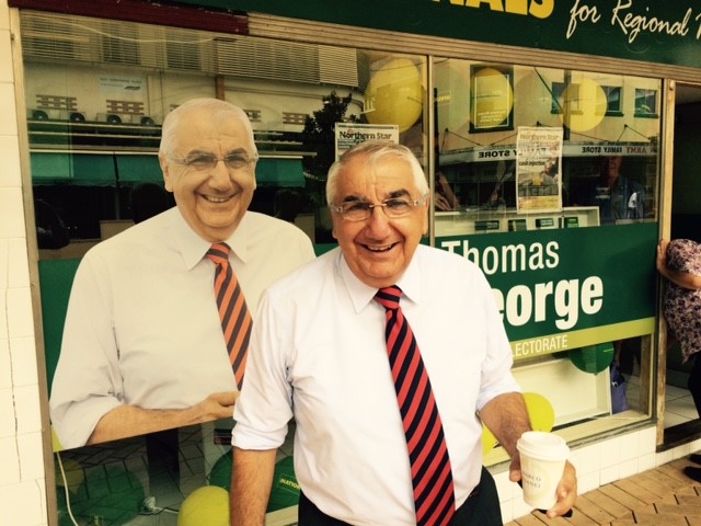 Lismore MP Thomas George at the launch of his 2015 state election campaign Lismore MP Thomas George at the launch of his 2015 state election campaign