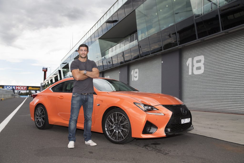 Anthony Minichiello with the Lexus RC F.
Anthony Minichiello with the Lexus RC F.