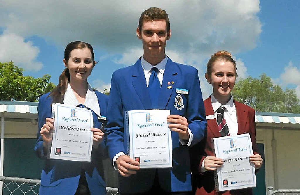 Madeline Brewer, 17, Michael McLure, 16 and Georgia Robertson, 17 participated in the Lions Youth of the Year. Madeline Brewer, 17, Michael McLure, 16 and Georgia Robertson, 17 participated in the Lions Youth of the Year.