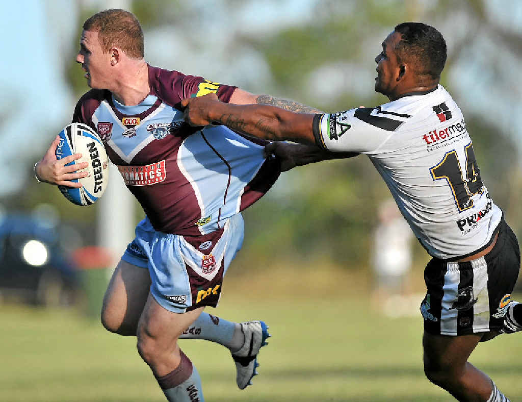 CRASH LANDING: Matt Minto is headed to the ground in a tackle which summed up the Capras’ day. The side tried to get pass Souths Logan, but were never good enough. CRASH LANDING: Matt Minto is headed to the ground in a tackle which summed up the Capras’ day. The side tried to get pass Souths Logan, but were never good enough.
