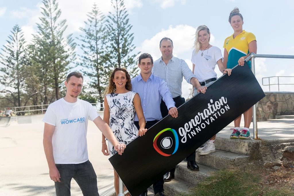 The team of Generation Innovation champions who will act as local ambassadors to promote the GI Challenge, including founder of Tyranus Apparel, Charlie Mackay, second from the right. Photo Contributed The team of Generation Innovation champions who will act as local ambassadors to promote the GI Challenge, including founder of Tyranus Apparel, Charlie Mackay, second from the right. Photo Contributed