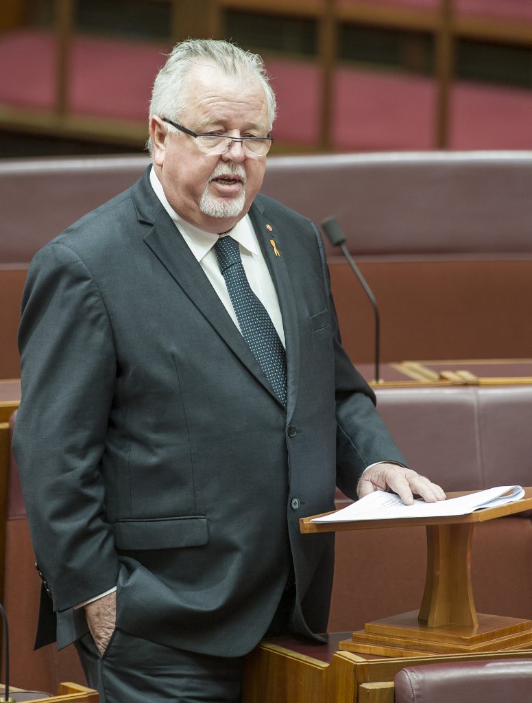 Senator Barry O'Sullivan delivers his Maiden Speech in the Senate Chamber, Parliament House Canberra, 19 March 2014.Photo: Howard Moffat/AUSPIC Senator Barry O'Sullivan delivers his Maiden Speech in the Senate Chamber, Parliament House Canberra, 19 March 2014.Photo: Howard Moffat/AUSPIC