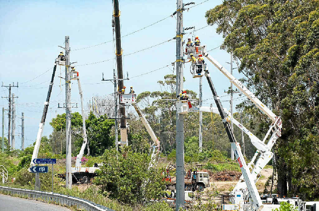 PRIVATISATION STRIKE: Electricity workers say they will walk off work to highlight job security problems caused by the Coalition’s “poles-and-wires” privatisation plan. PRIVATISATION STRIKE: Electricity workers say they will walk off work to highlight job security problems caused by the Coalition’s “poles-and-wires” privatisation plan.