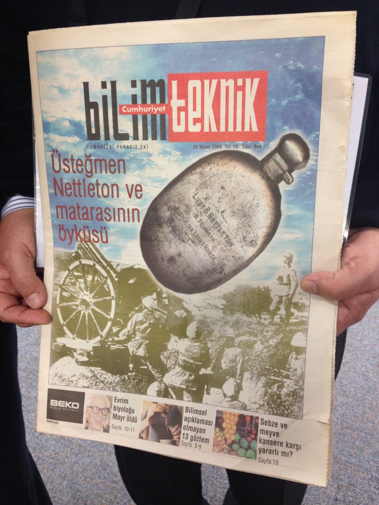 A picture of Burdett Nettleton's flask, bought by Professor Haluk Oral in an antique shop near Istanbul in 1993. The flask is still in Turkey. A picture of Burdett Nettleton's flask, bought by Professor Haluk Oral in an antique shop near Istanbul in 1993. The flask is still in Turkey.