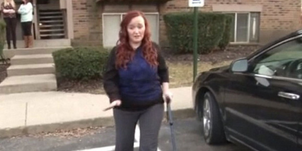 Ashley Brady was shocked to read the note left on her car. Ashley Brady was shocked to read the note left on her car.