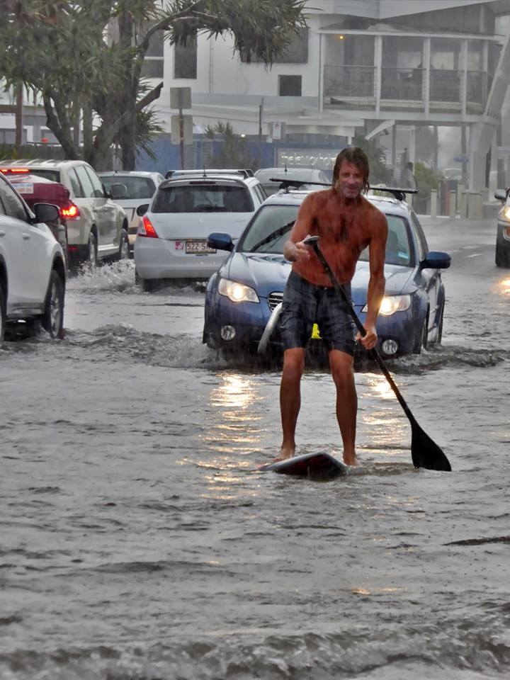 Lennox Head's main street during an intense downpour on Sunday, March 22, 2015. Lennox Head's main street during an intense downpour on Sunday, March 22, 2015.