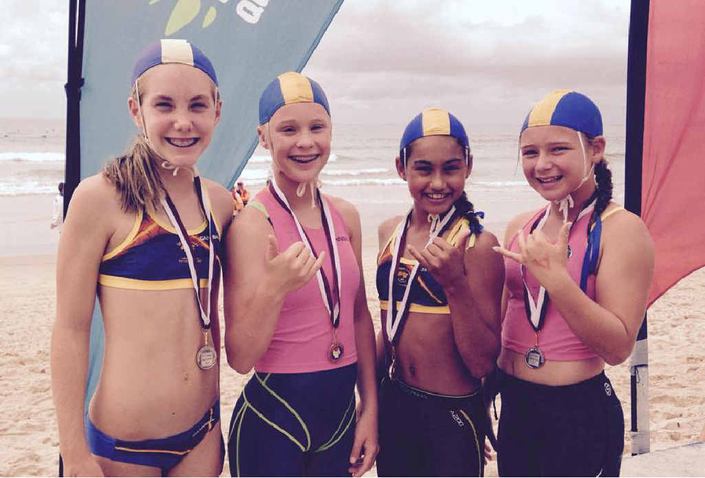 WINNERS ARE GRINNERS: Sophie Duff, Georgia Bell, Jessie Singh and Charlie Elliott won silver in the beach sprint relay. They were among a number of Tannum Sands lifesavers to win a medal at the Queensland Youth Championships WINNERS ARE GRINNERS: Sophie Duff, Georgia Bell, Jessie Singh and Charlie Elliott won silver in the beach sprint relay. They were among a number of Tannum Sands lifesavers to win a medal at the Queensland Youth Championships