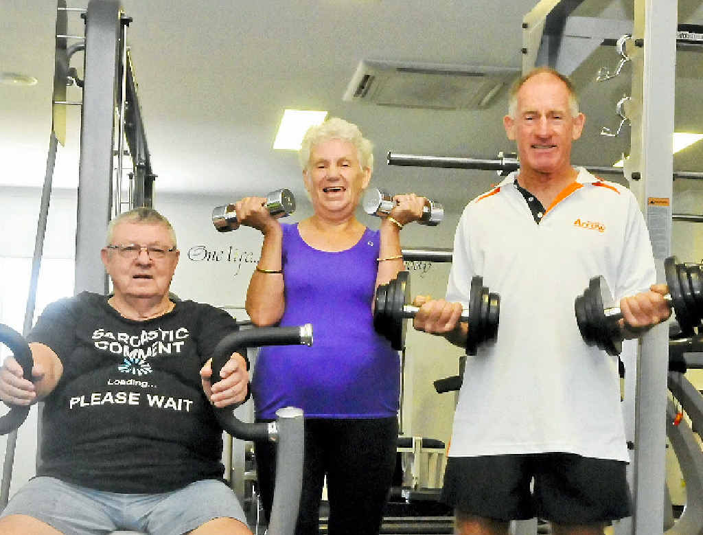 FITNESS FANS: Matt Harrison, Thora Wallace and Norm Josph enjoy exercising and keeping fit. FITNESS FANS: Matt Harrison, Thora Wallace and Norm Josph enjoy exercising and keeping fit.