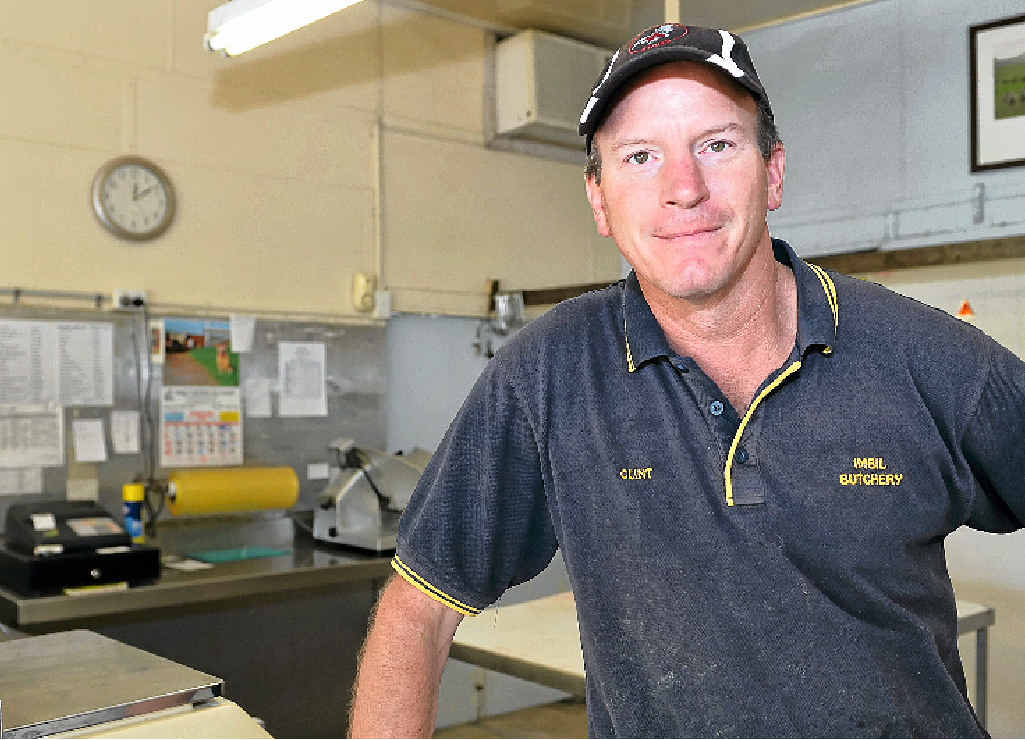 SAD: Clint Humphris, Imbil Colonial Butchery owner, is disappointed 10 Imbil shops were broken into. SAD: Clint Humphris, Imbil Colonial Butchery owner, is disappointed 10 Imbil shops were broken into.
