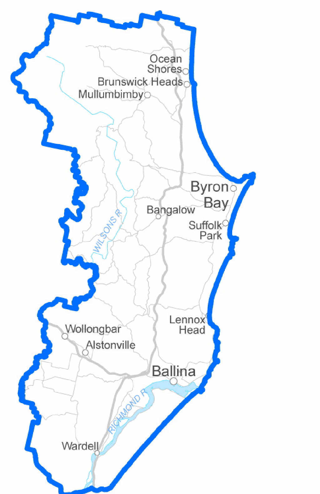The electorate of Ballina The electorate of Ballina