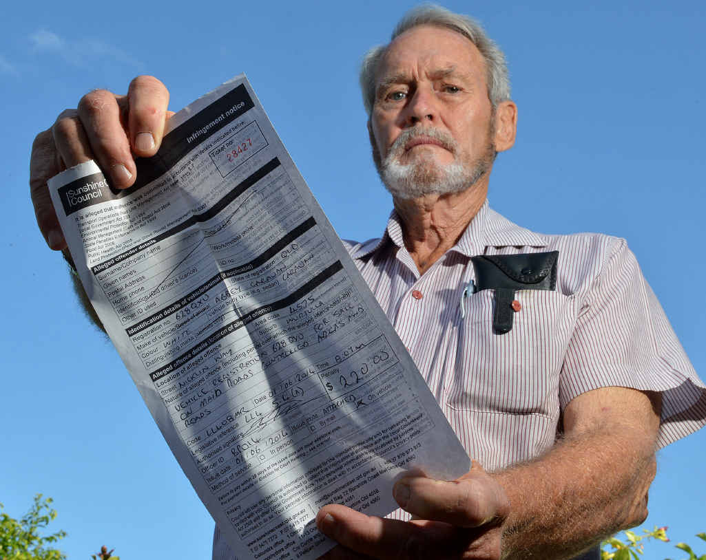 ANGRY: Frank Ross’s $220 fine for trying to sell his caravan escalated to almost $2500 after he fought the matter in court. ANGRY: Frank Ross’s $220 fine for trying to sell his caravan escalated to almost $2500 after he fought the matter in court.