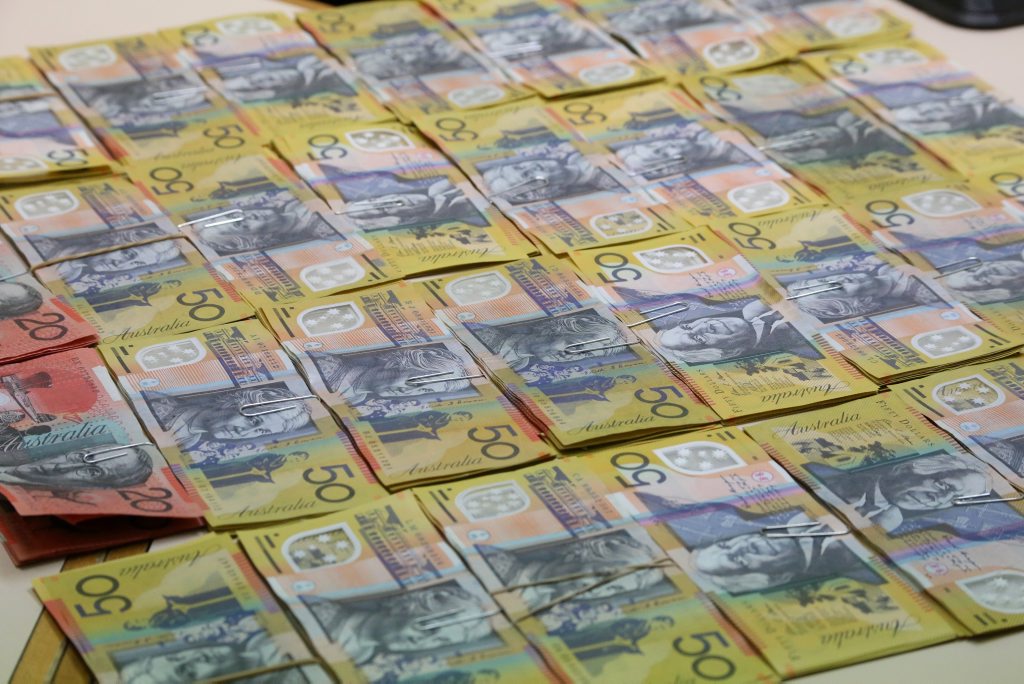 CASHED UP: More than $17,000 was found when police raided a house in Murray Pde. CASHED UP: More than $17,000 was found when police raided a house in Murray Pde.