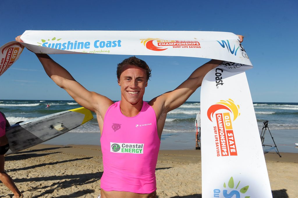Queensland Surf Life Saving Championships at Maroochydore. Mooloolaba's Matt Bevilacqua wins the men's race Photo: Warren Lynam / Sunshine Coast Daily Queensland Surf Life Saving Championships at Maroochydore. Mooloolaba's Matt Bevilacqua wins the men's race Photo: Warren Lynam / Sunshine Coast Daily