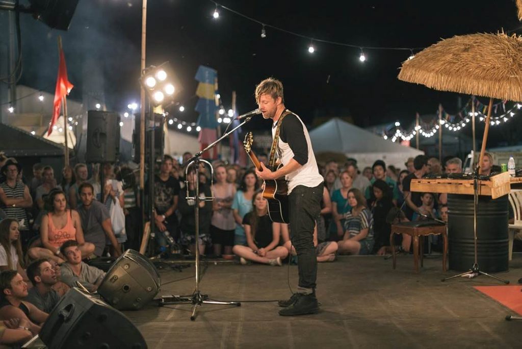 Danial Hilson from Festival One performing to a huge crowd. Danial Hilson from Festival One performing to a huge crowd.