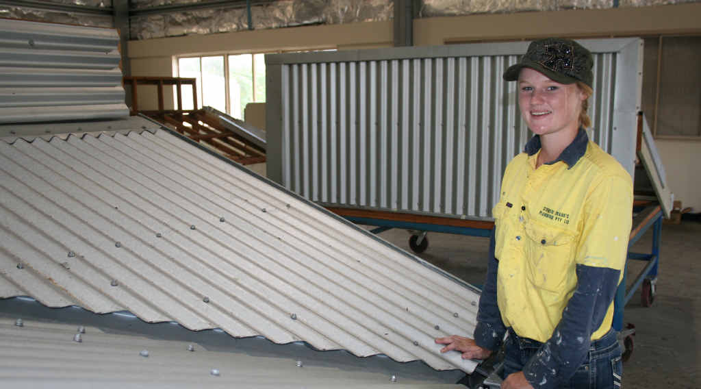 CAREER PATH: Elley Reabel, 17, is enjoying her plumbing apprenticeship. CAREER PATH: Elley Reabel, 17, is enjoying her plumbing apprenticeship.