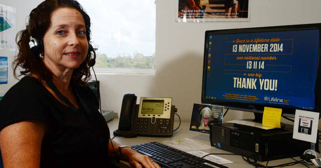 VITAL VOLUNTEERS: Trishia Weier, a telephone crisis supporter at Rockhampton’s Lifeline centre, takes calls from people in need. VITAL VOLUNTEERS: Trishia Weier, a telephone crisis supporter at Rockhampton’s Lifeline centre, takes calls from people in need.