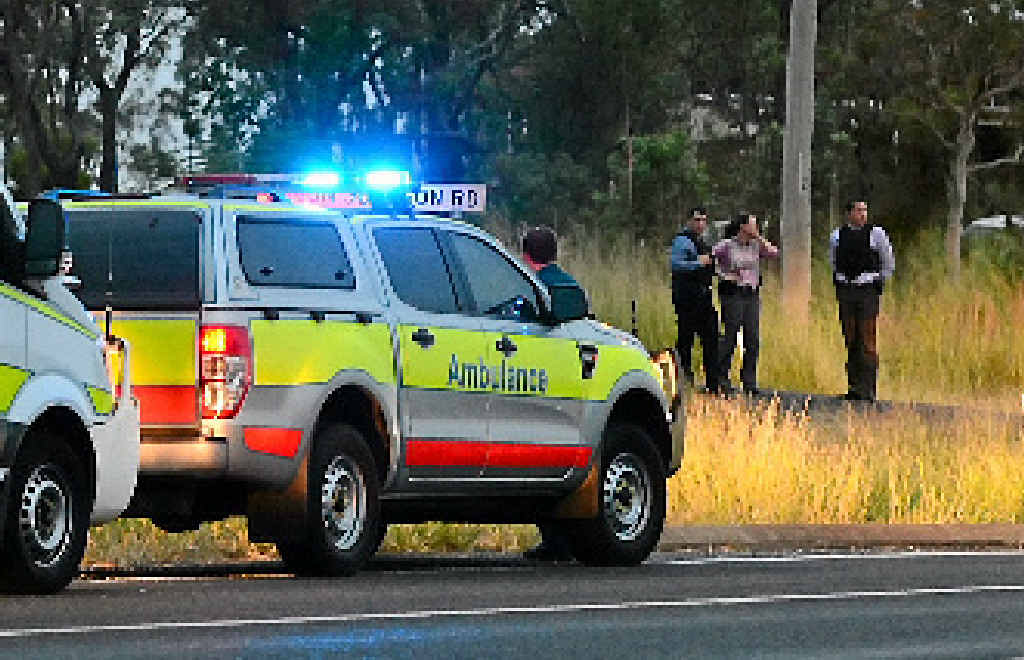 Police and ambulance at the scene of the triple shooting at The Caves on Tuesday. Inset are Tim McNaughton, Greg McNaughton and Lindsay Hart. Police and ambulance at the scene of the triple shooting at The Caves on Tuesday. Inset are Tim McNaughton, Greg McNaughton and Lindsay Hart.