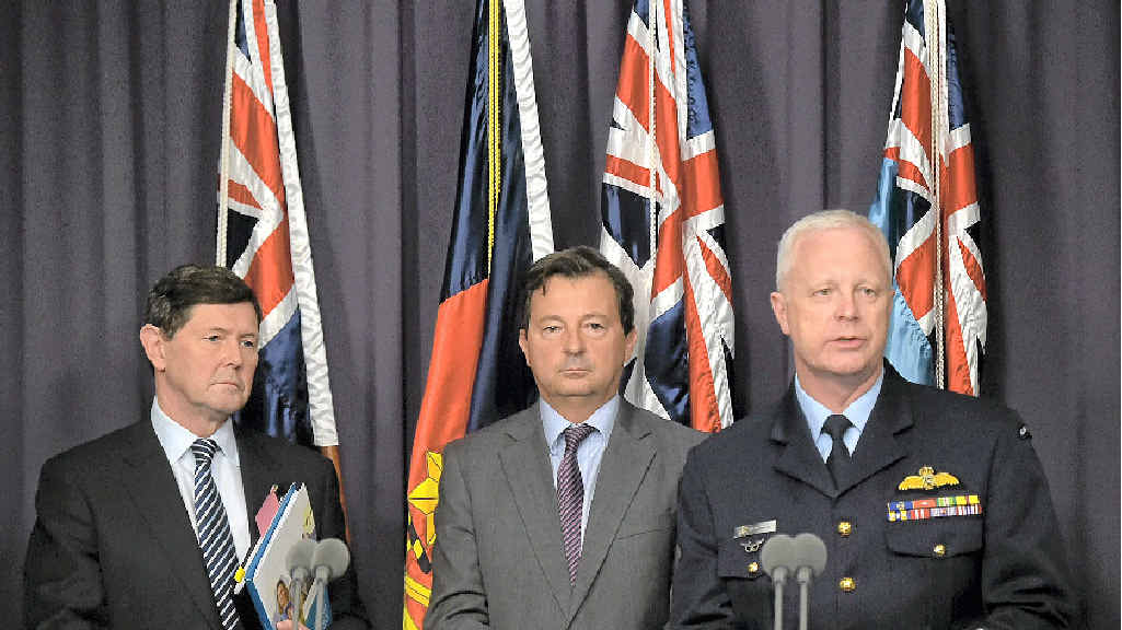 OVERHAUL RECOMMENDED: Defence Minister Kevin Andrews, First Principles Review team chairman David Peever and Defence Force Chief Mark Binskin. OVERHAUL RECOMMENDED: Defence Minister Kevin Andrews, First Principles Review team chairman David Peever and Defence Force Chief Mark Binskin.