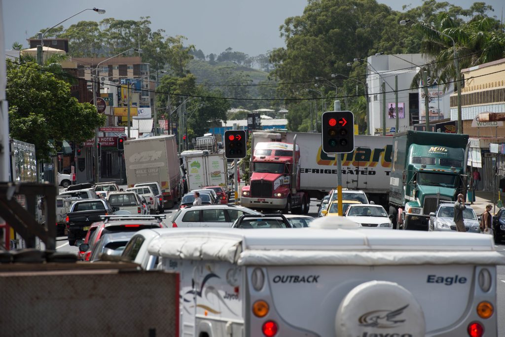 Heavy traffic and trucks through Coffs Harbour should be a memory once the bypass of the city is opened, probably in 2024. Heavy traffic and trucks through Coffs Harbour should be a memory once the bypass of the city is opened, probably in 2024.