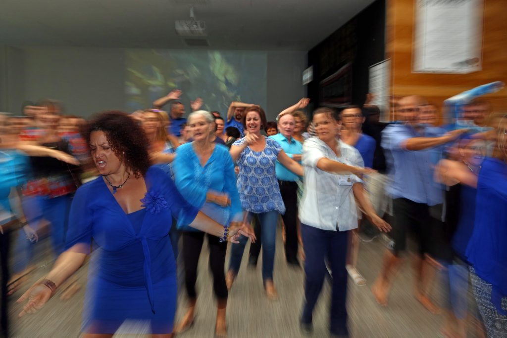 In recognition of World Autism Awareness Day a group of locals joined together to perform a dance flash mob at Coffs Central. In recognition of World Autism Awareness Day a group of locals joined together to perform a dance flash mob at Coffs Central.