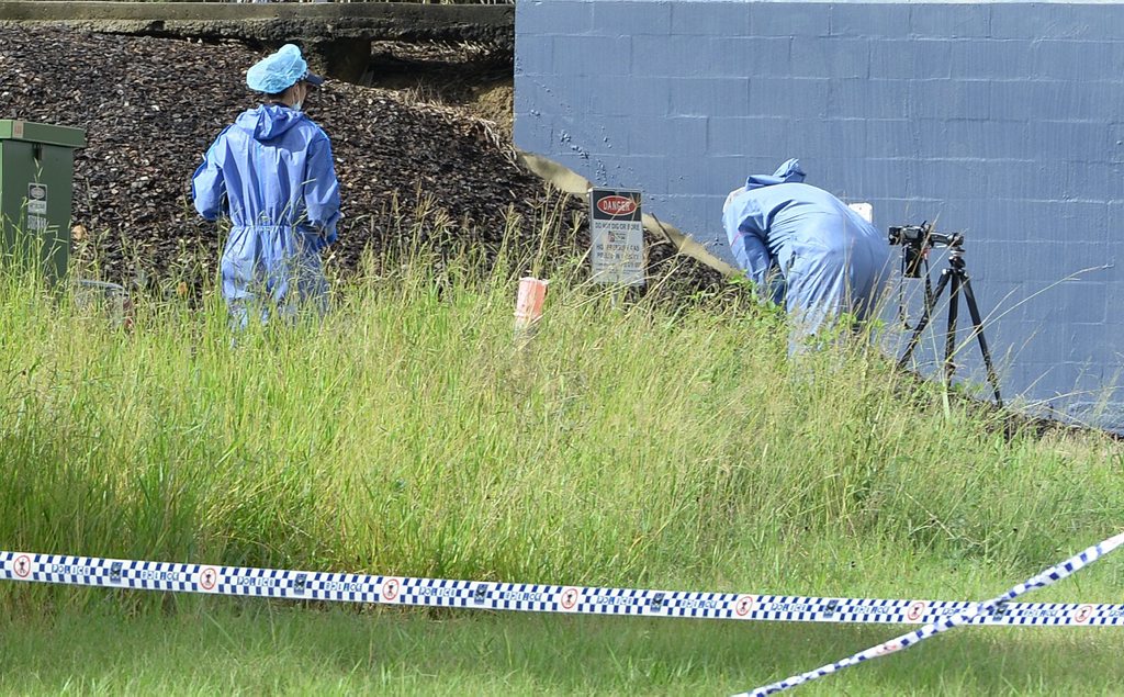 Forensic police officers at the scene of a fatal stabbing on Cobalt Street in Carole Park on Thursday. Photo: Rob Williams / The Queensland Times Forensic police officers at the scene of a fatal stabbing on Cobalt Street in Carole Park on Thursday. Photo: Rob Williams / The Queensland Times