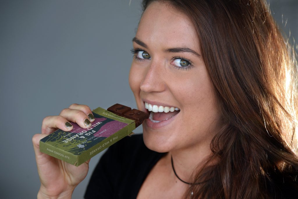 Natalie Evans enjoys some chocolette. Photo: John Gass / Tweed Daily News Natalie Evans enjoys some chocolette. Photo: John Gass / Tweed Daily News