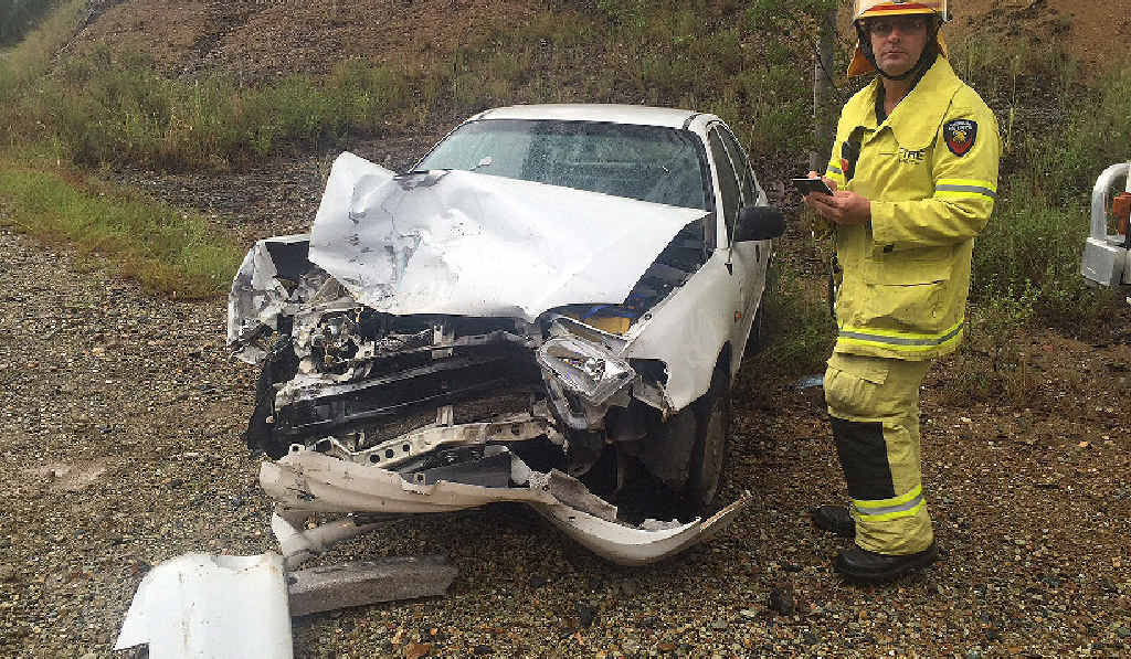 CRASH: Wet weather was believed to be a contributing factor in a Glastonbury Rd crash on Wednesday afternoon. CRASH: Wet weather was believed to be a contributing factor in a Glastonbury Rd crash on Wednesday afternoon.