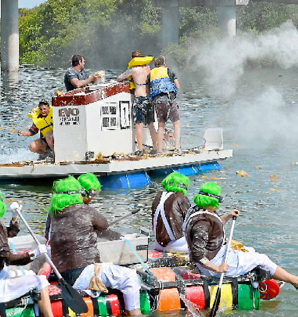 NRG's Great Raft Race was great fun for spectators and rafters. NRG's Great Raft Race was great fun for spectators and rafters.