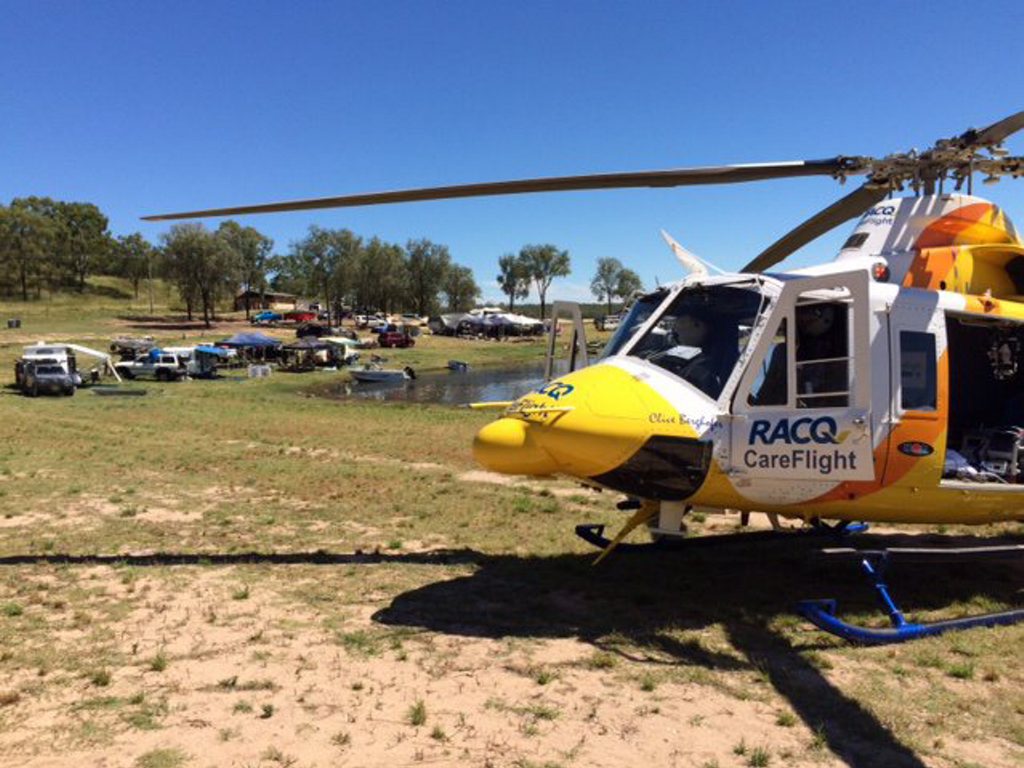 A teenager was airlifted from Boondooma Dam after a quad bike accident. Photo Contributed A teenager was airlifted from Boondooma Dam after a quad bike accident. Photo Contributed