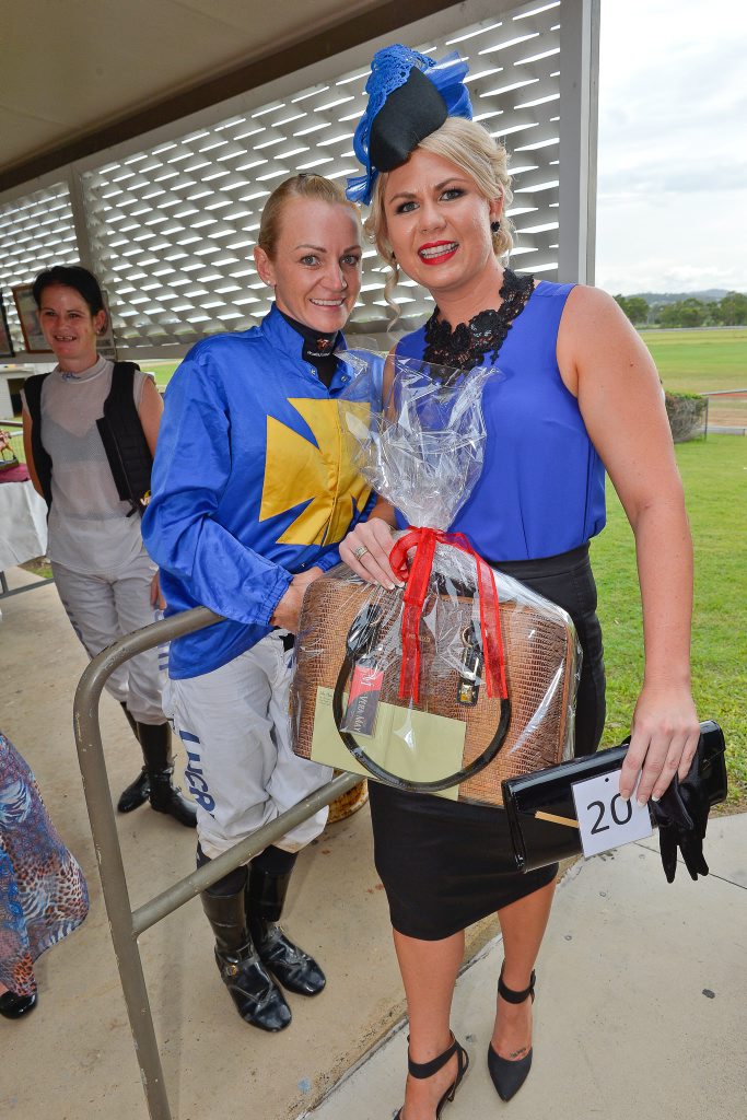 Jockey Tracey O'Hara inspired the winning outfit worn by Amber Voss. Jockey Tracey O'Hara inspired the winning outfit worn by Amber Voss.