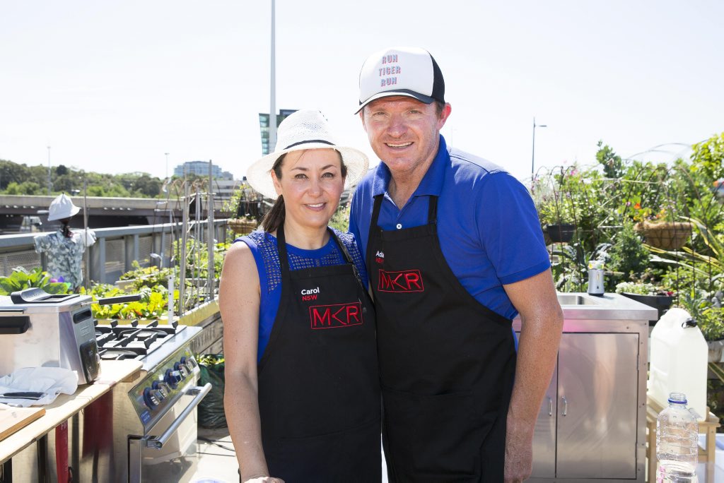 My Kitchen Rules contestants Carol and Adam. My Kitchen Rules contestants Carol and Adam.